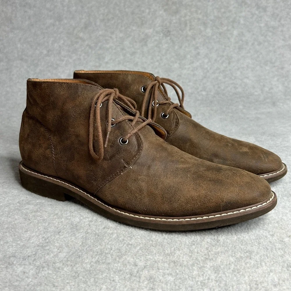 Guess Mens Brown Suede Leather Lace‎ Up Chukka Ankle Boots Size 10.5